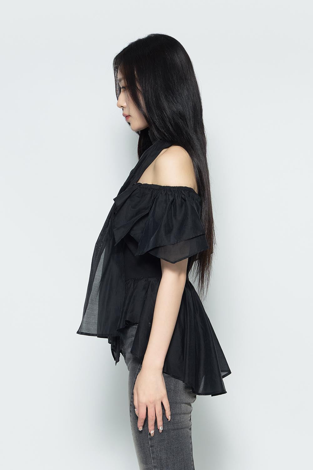 S ruffle stole tops
