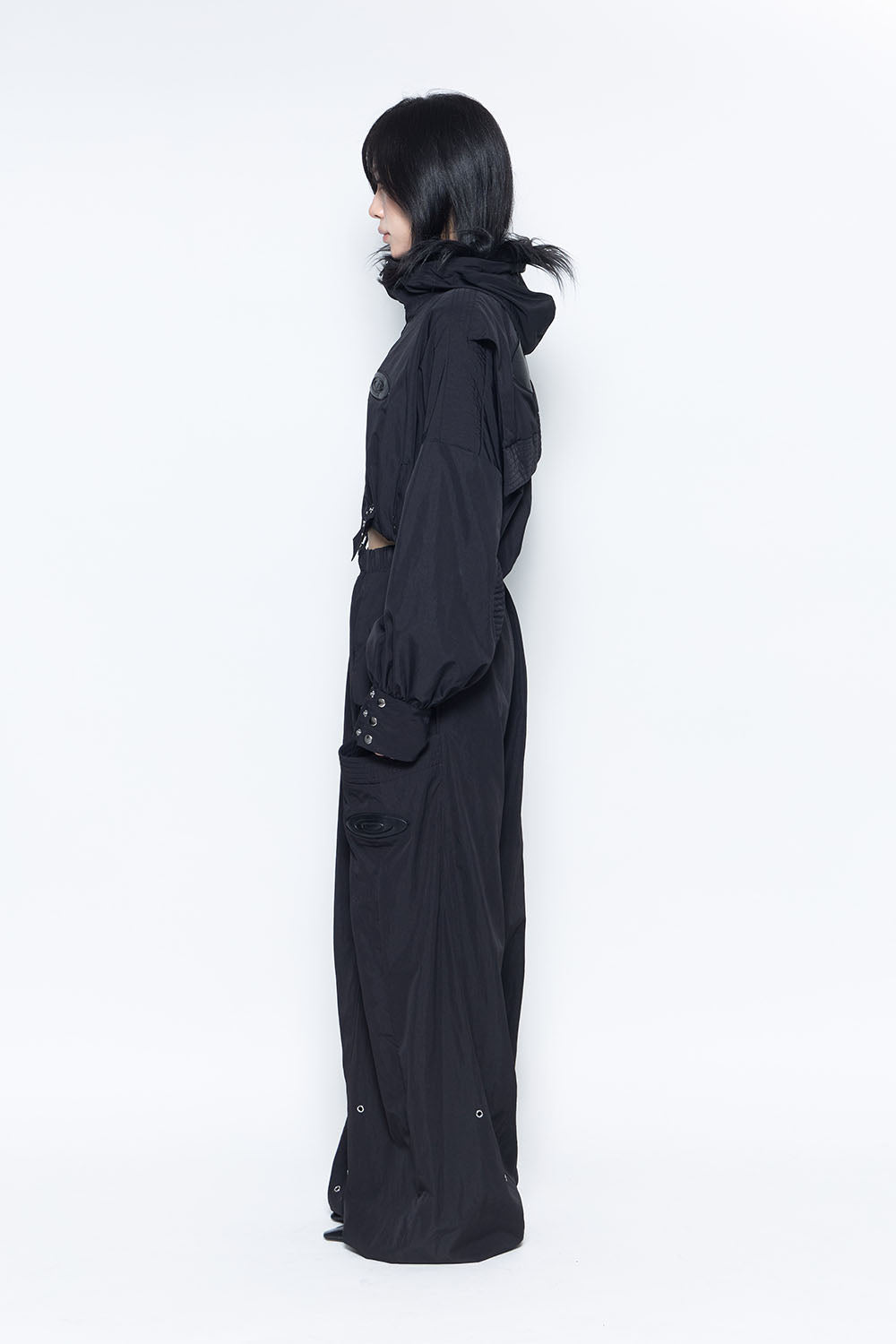 S eyelet nylon pants