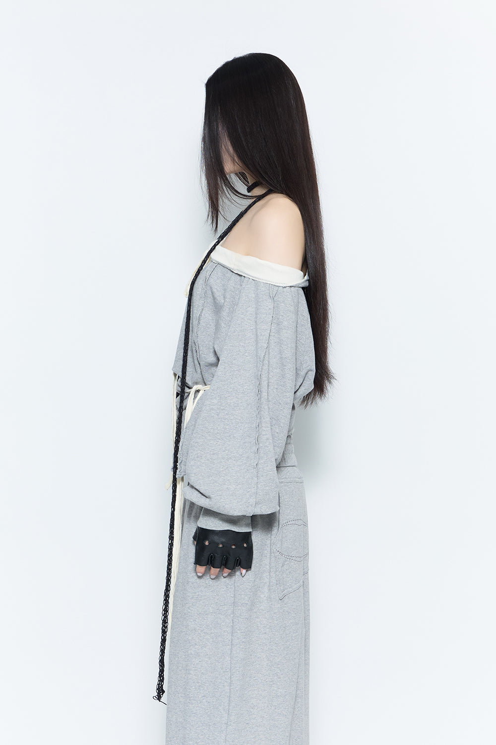 asymmetric sweat tops