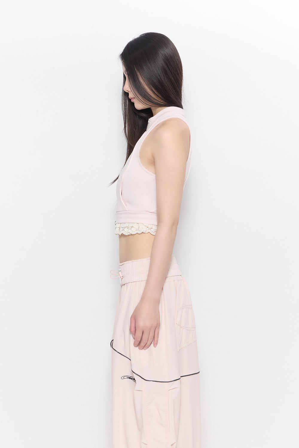 track jersey tops lace