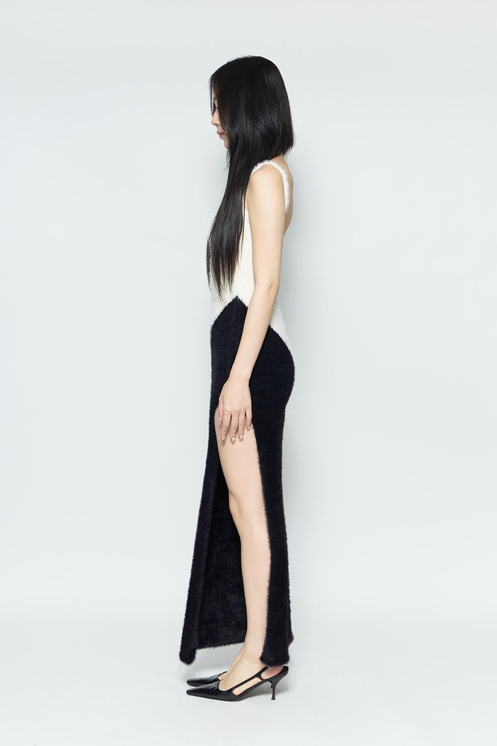 S fluffy long dress