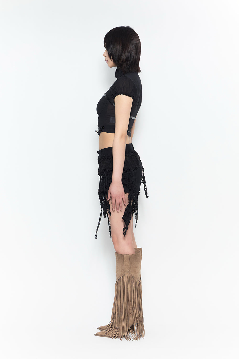 パンツ veil frill garter shorts theredthread THEREDTHREAD / ザレッドスレッド】veil frill garter shorts