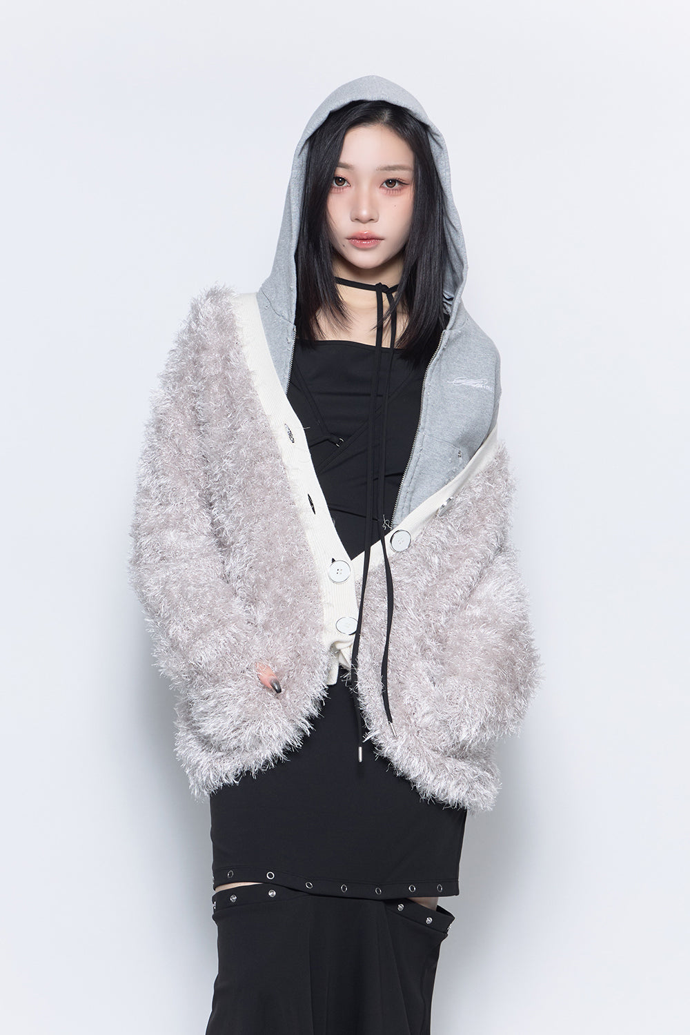 THEREDTHREAD / ザレッドスレッド】basic shaggy cardigan