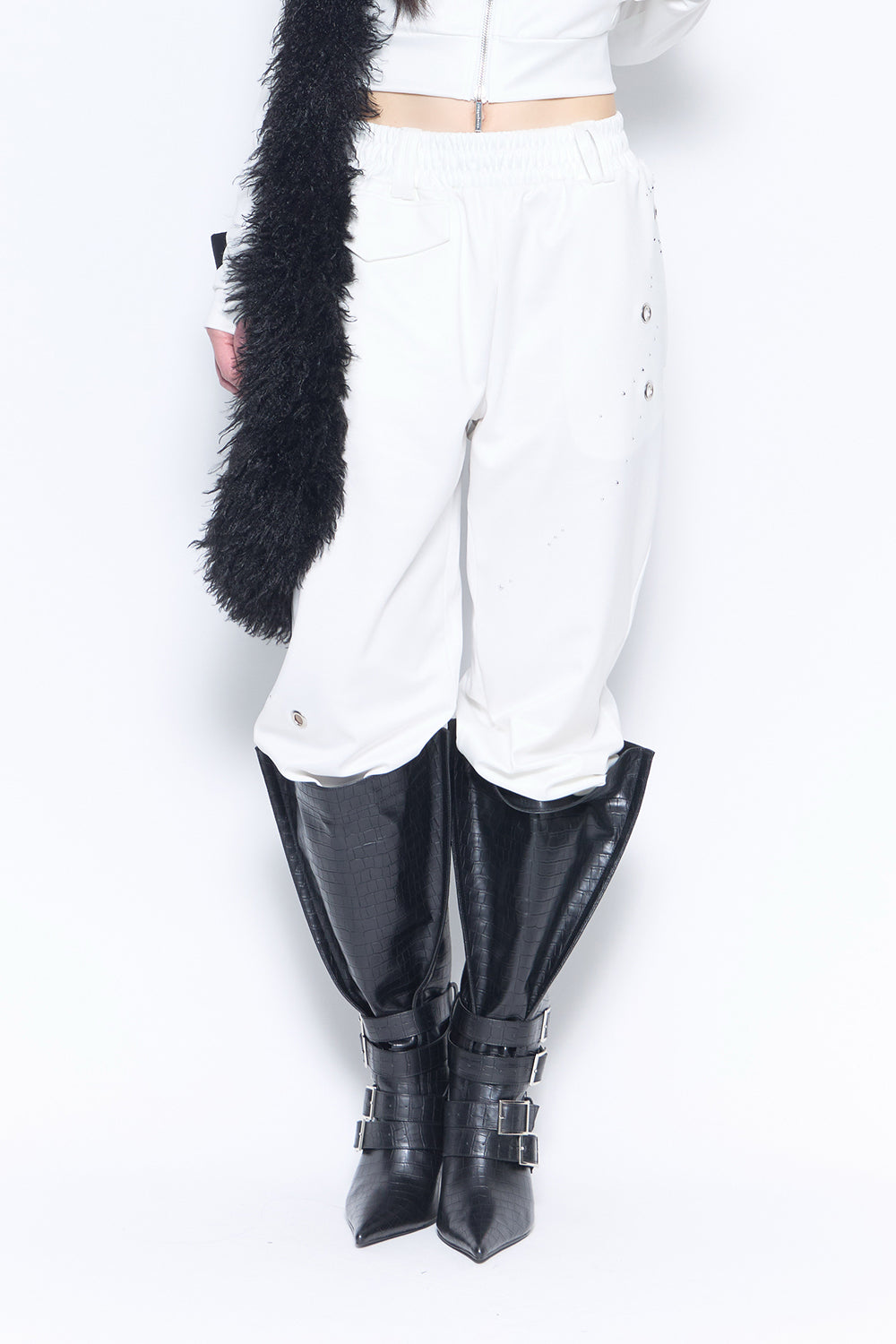 folded belt boots