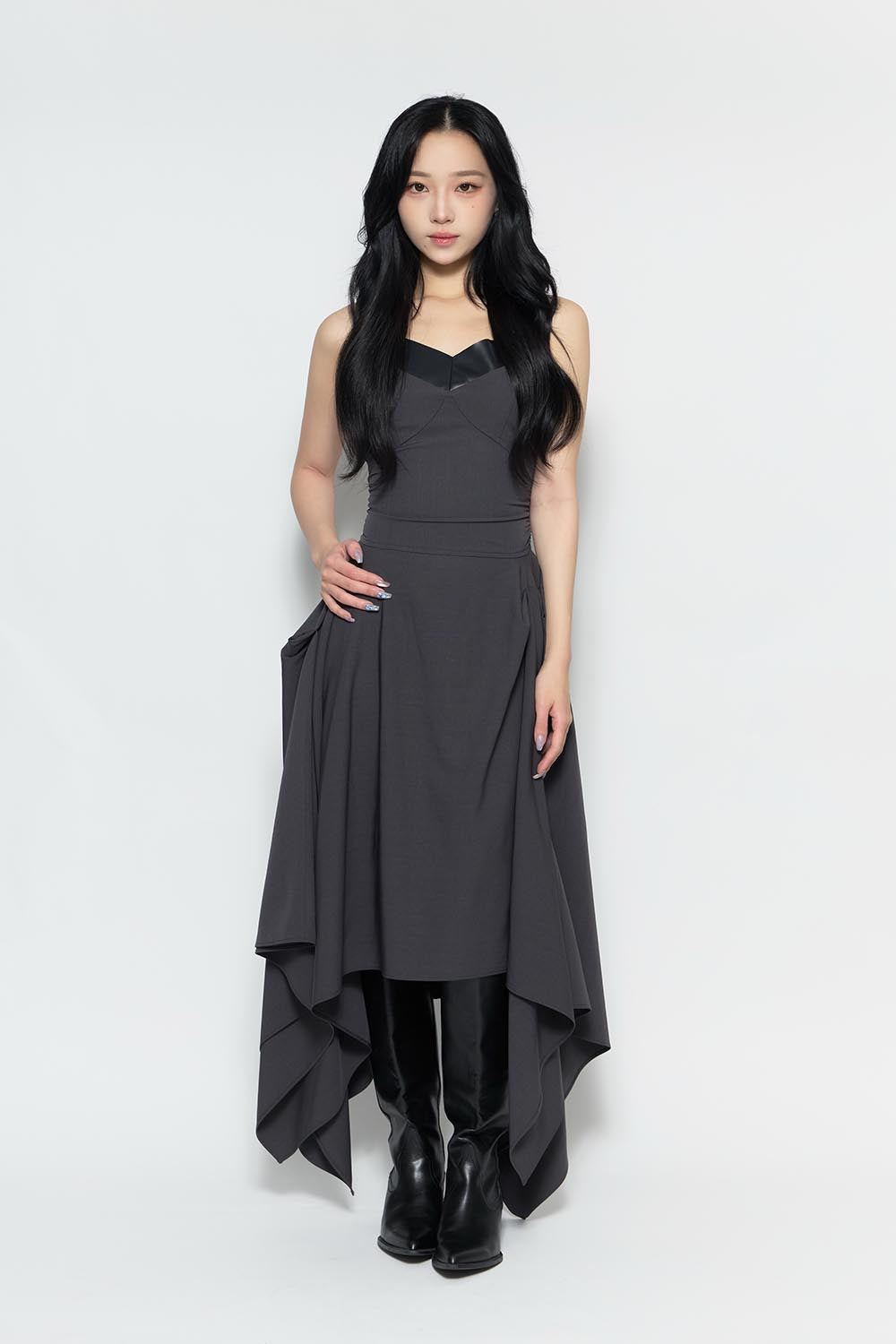 S asymmetry flow dress