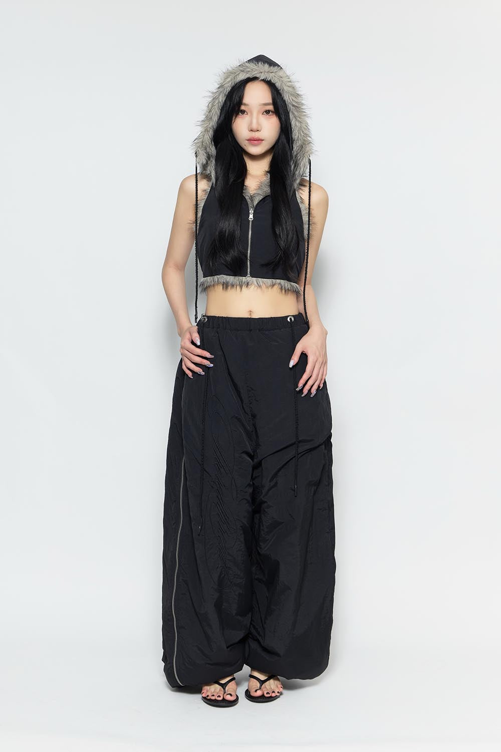 theredthread S flip fur pants ファーパンツ THEREDTHREAD / ザレッドスレッド】S flip fur pants