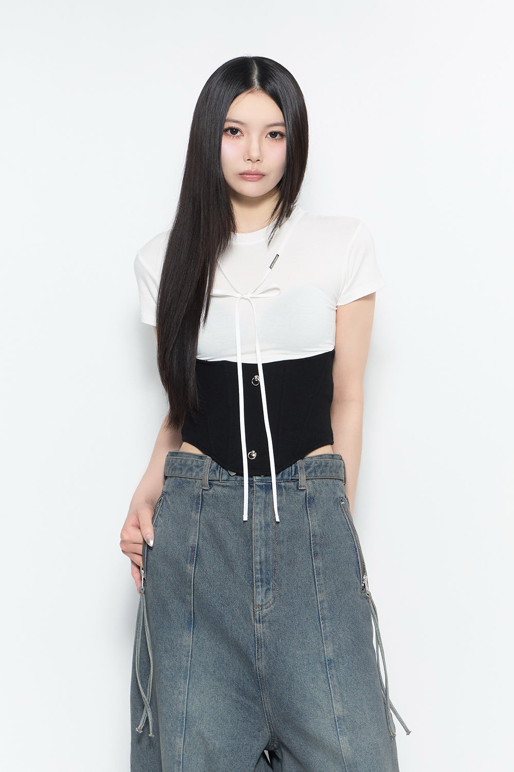 THEREDTHREAD / ザレッドスレッド】catline corset tops