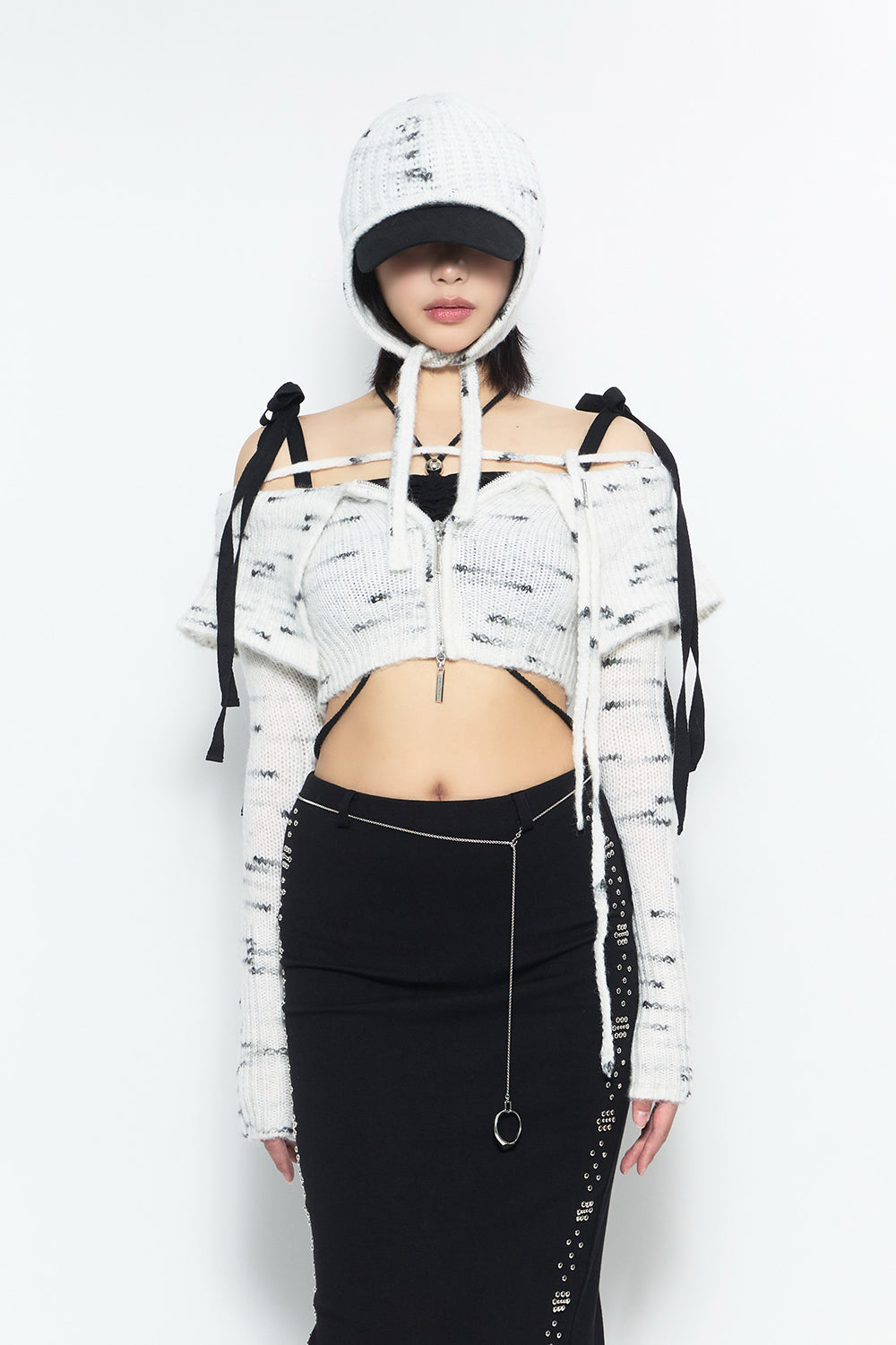 earflap twist knit set