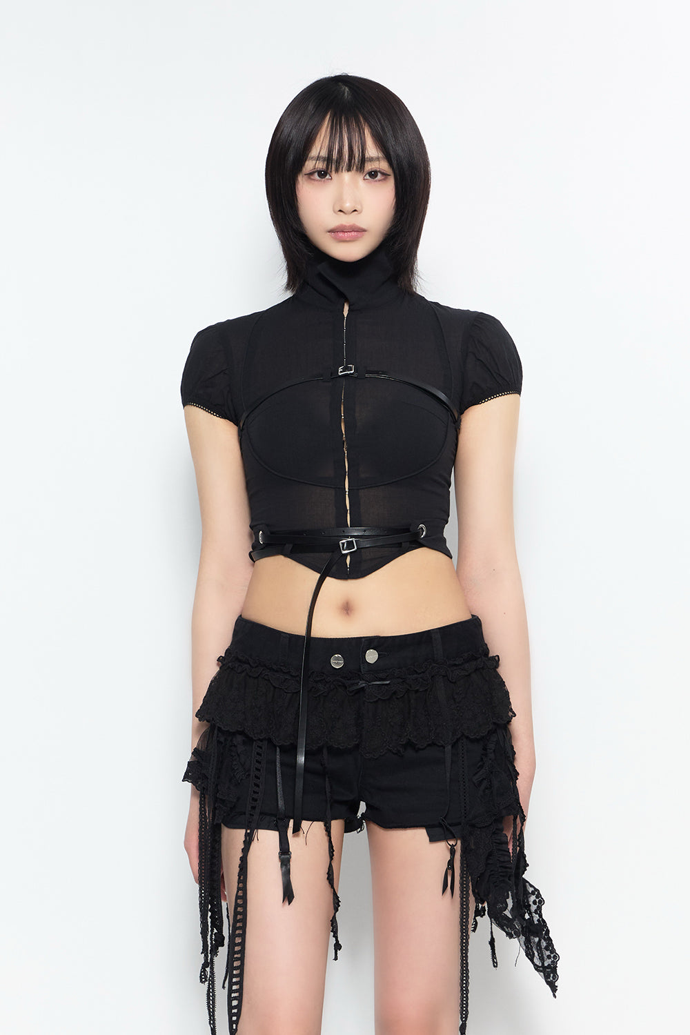 THEREDTHREAD / ザレッドスレッド】harness blouse
