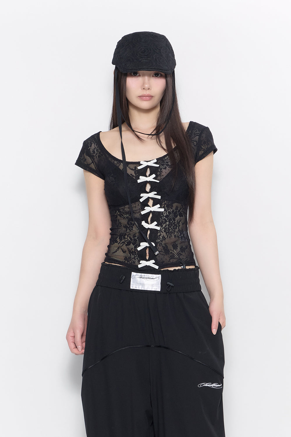 THEREDTHREAD / ザレッドスレッド】skin laced tops