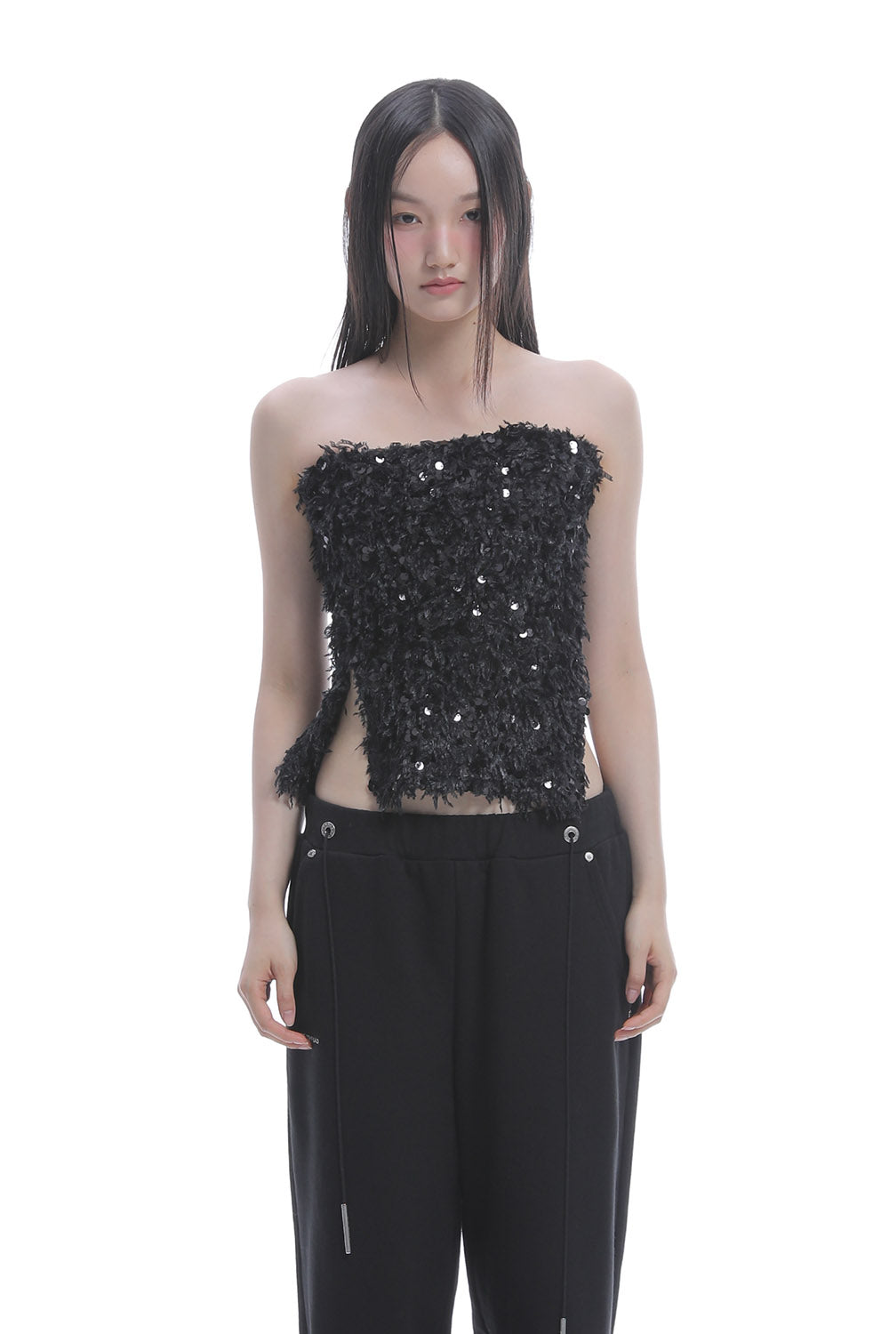 S fur sequins camisole