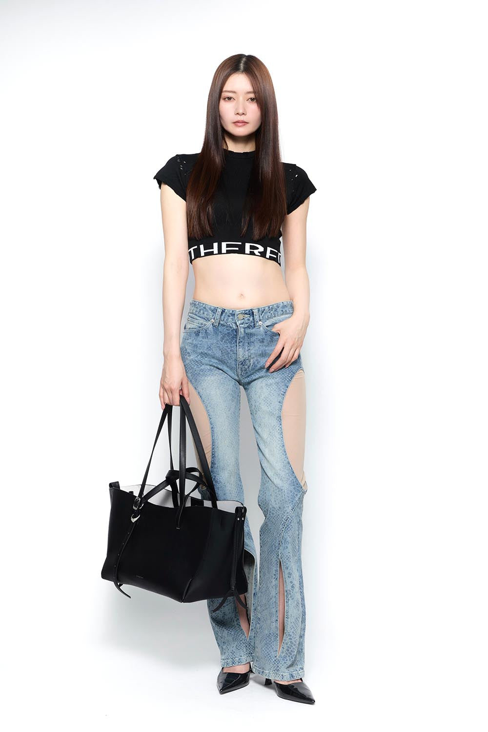 THEREDTHREAD / ザレッドスレッド】S cutting denim 3 lace