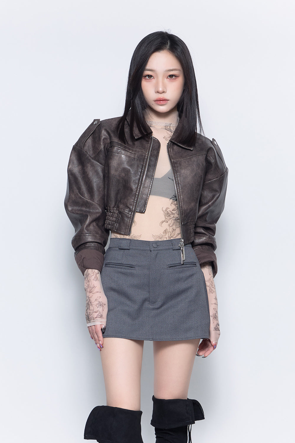 fake leather jacket