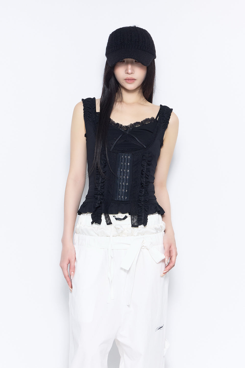 frill corset tops