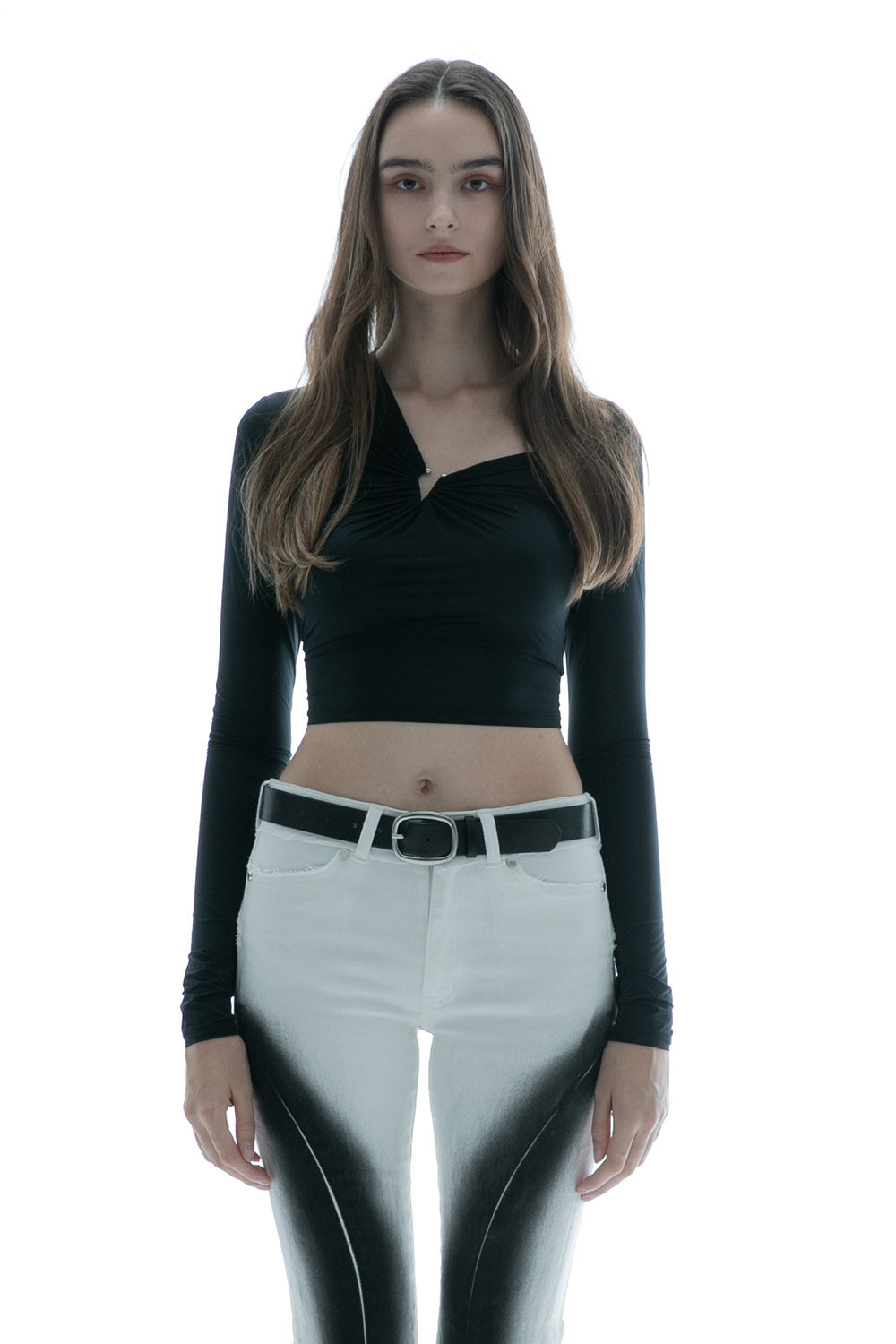 THEREDTHREAD / ザレッドスレッド】S symbol oneshoulder tops