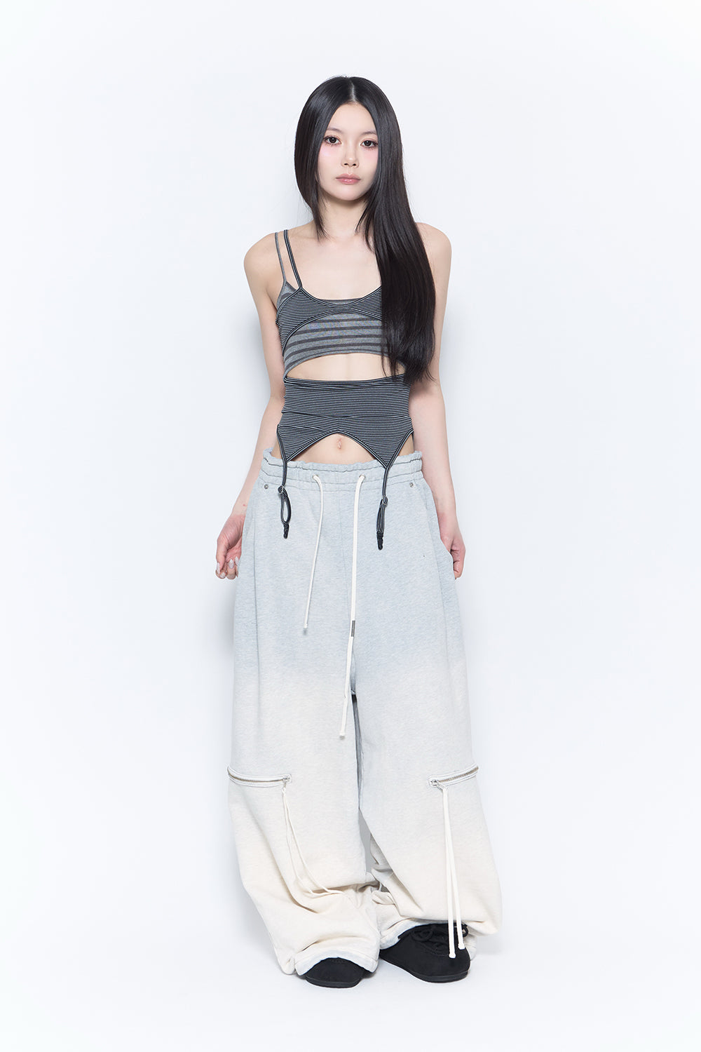 zip contour sweat pants
