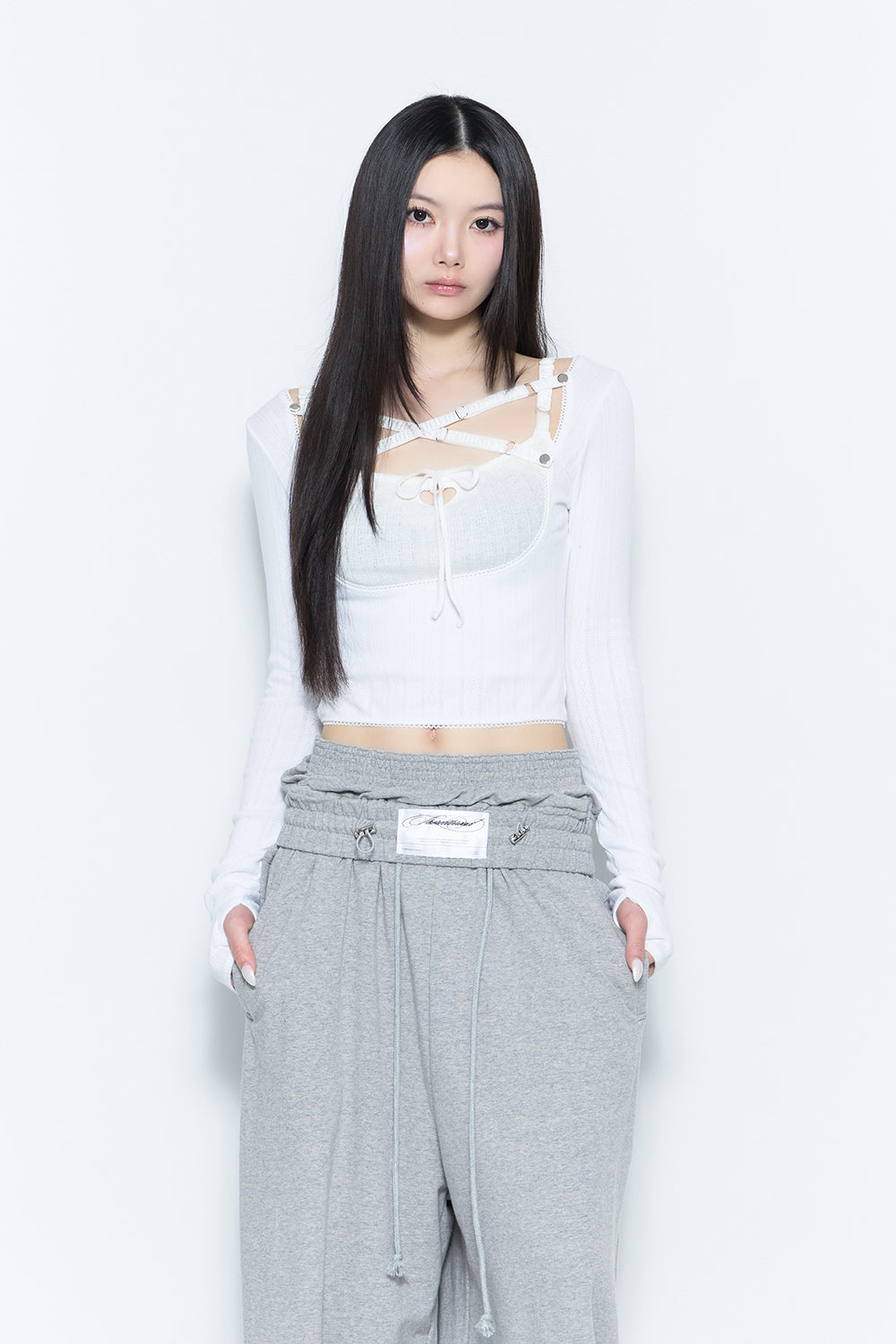 THEREDTHREAD】strap layered tops