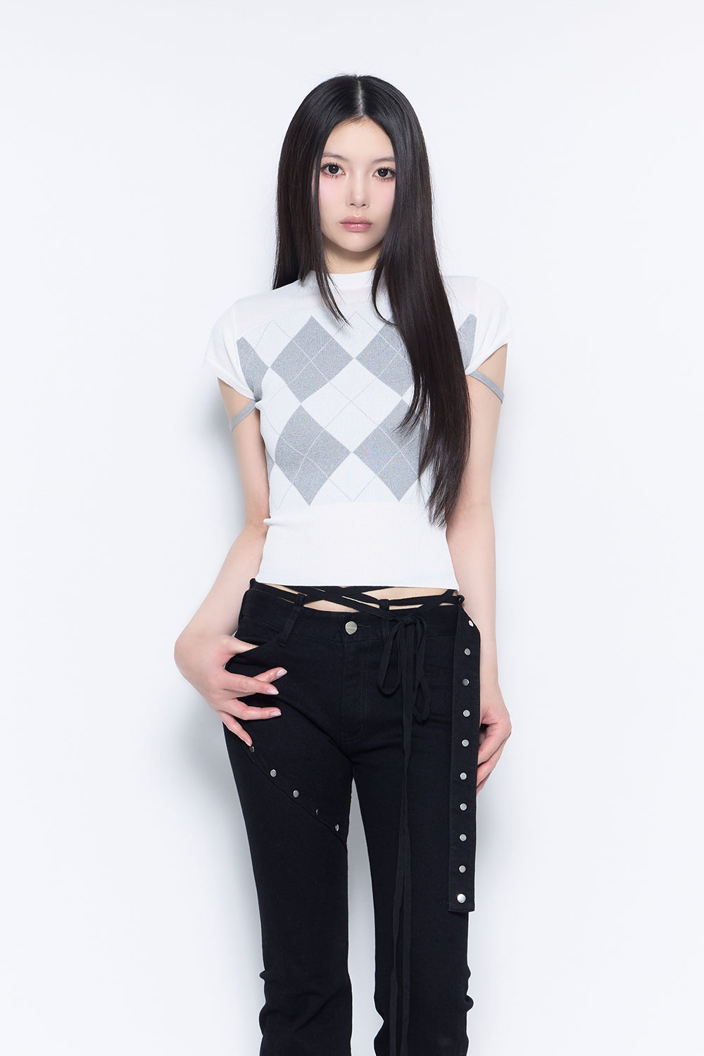 argyle fit tops ザレッドスレッド　theredthread THEREDTHREAD / ザレッドスレッド】argyle fit tops