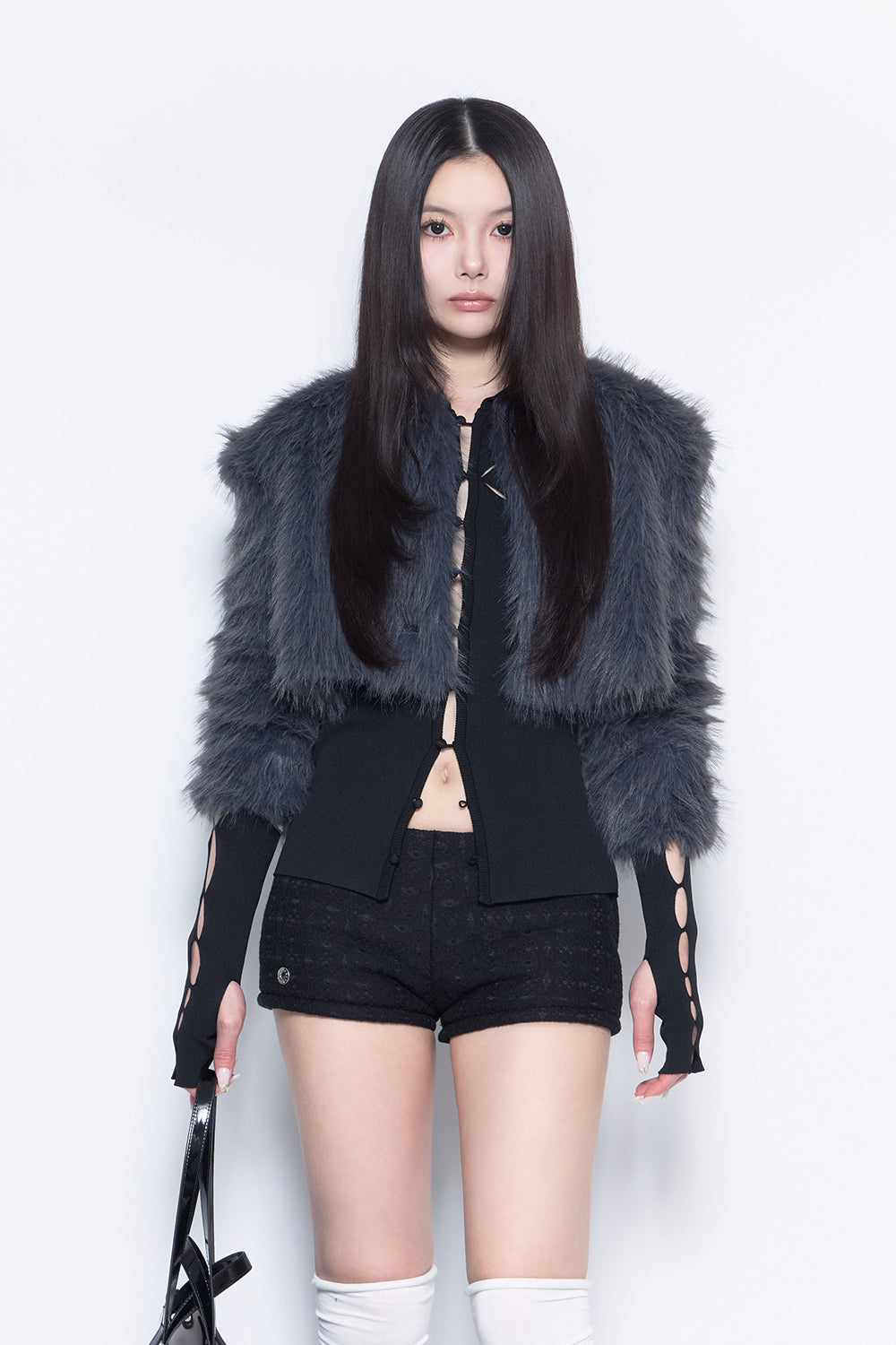 S knit fit tops single petal