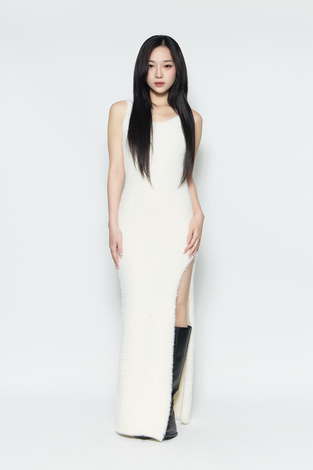 S fluffy long dress