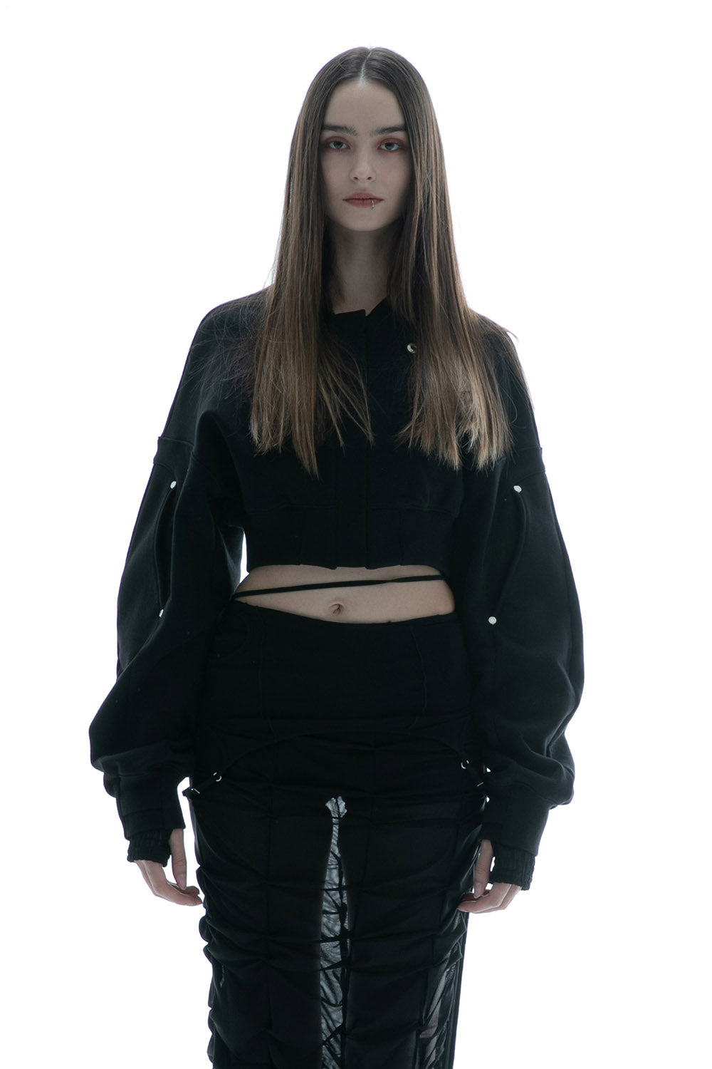 S sweat jacket cropped