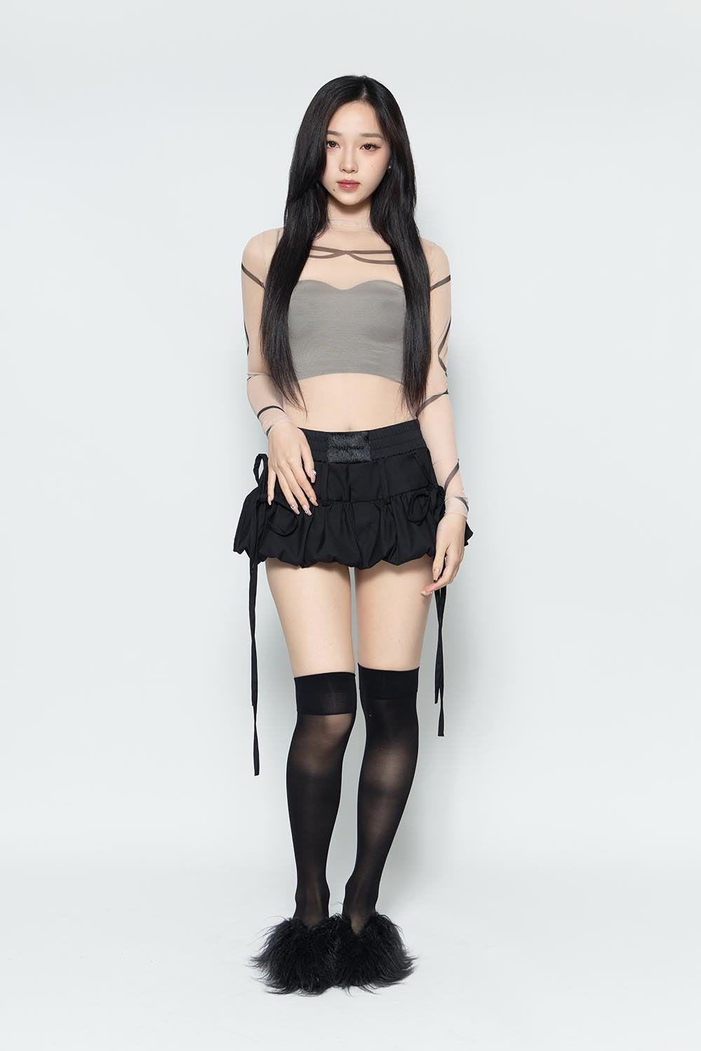 S layered balloon skirt