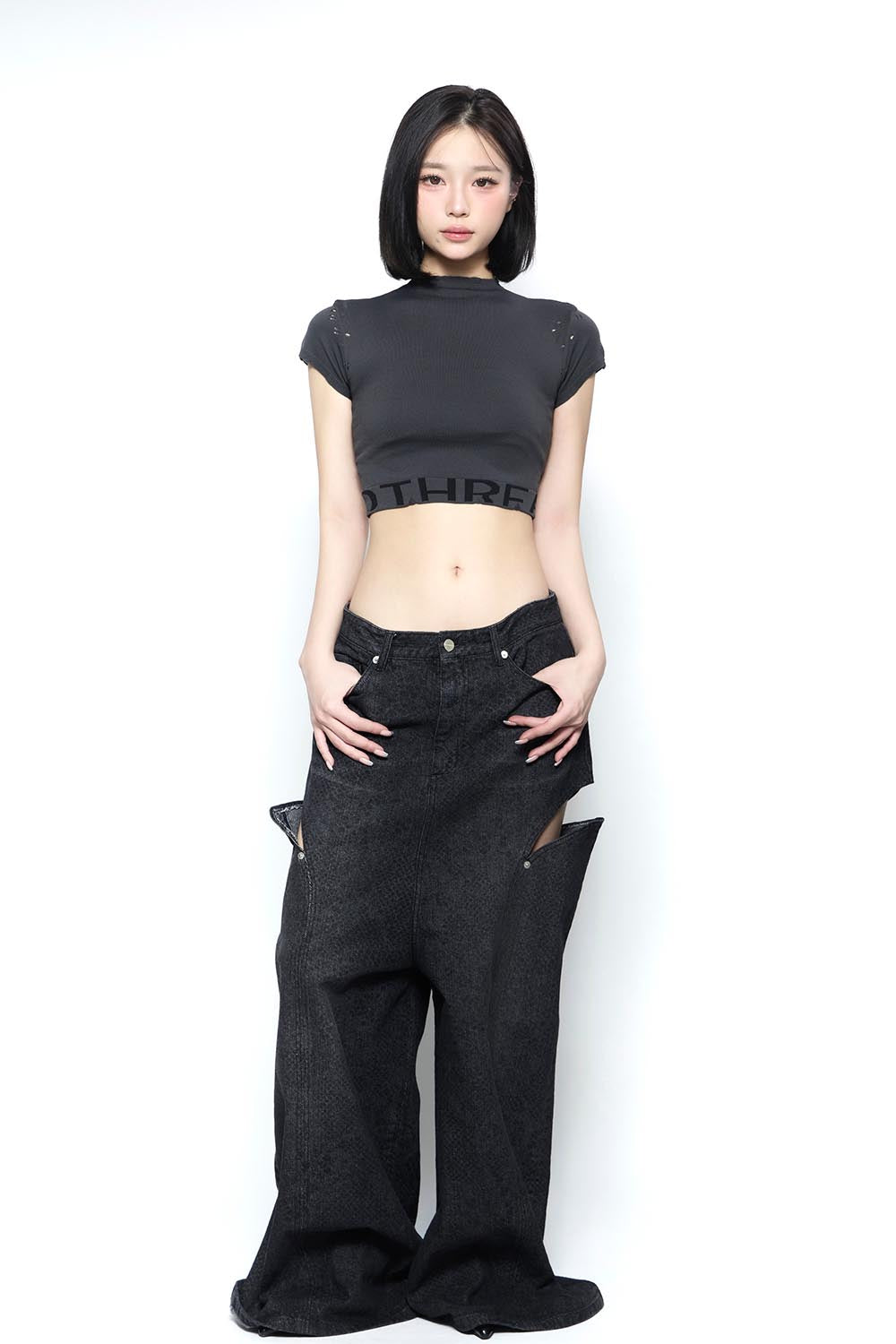 THEREDTHREAD / ザレッドスレッド】S cutting denim2 lace
