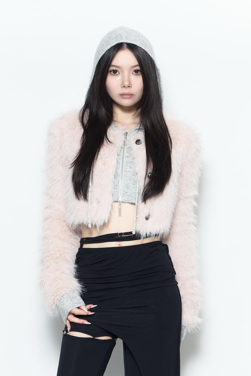 S fur jacket short