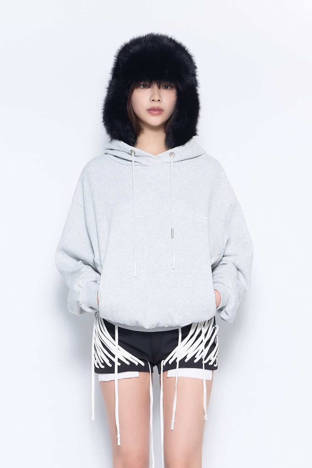 S logo pullover hoodie