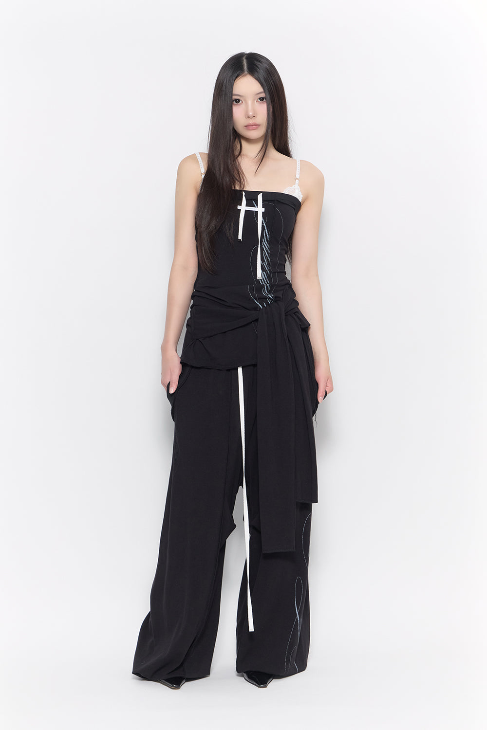 script drape dress mini