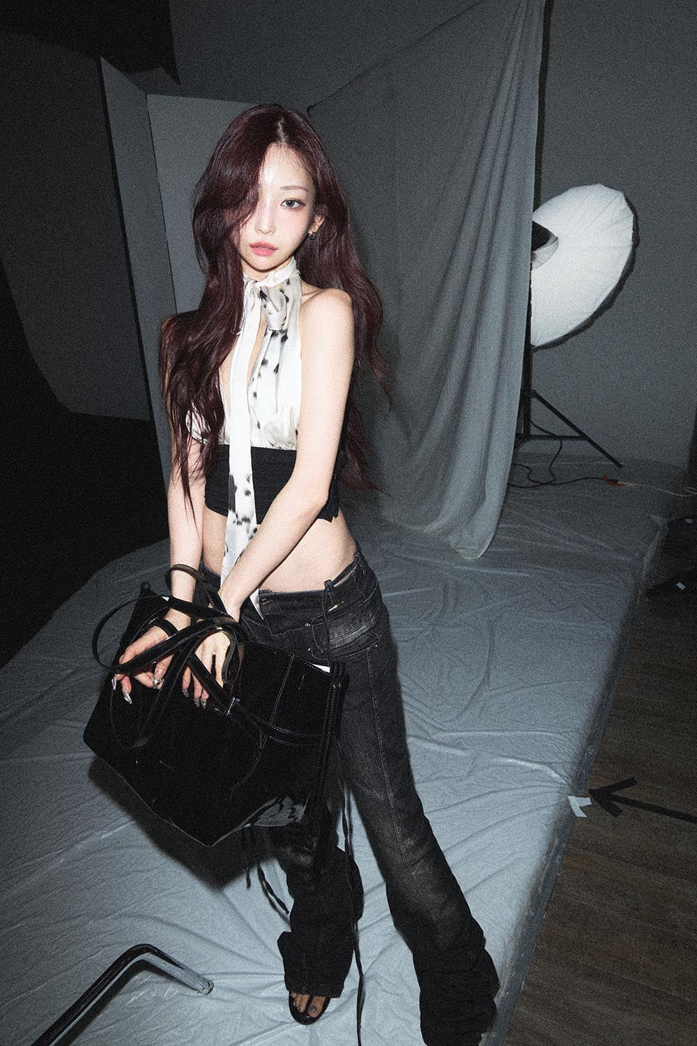 S heart tote bag large (enamel)