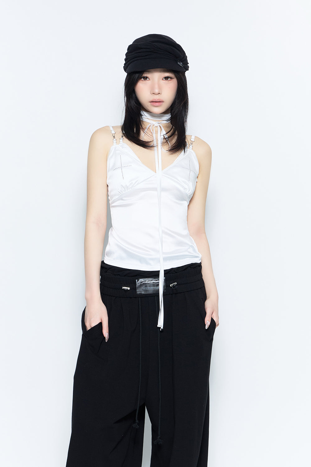 トップス theredthread trace cross camisole THEREDTHREAD】trace cross camisole