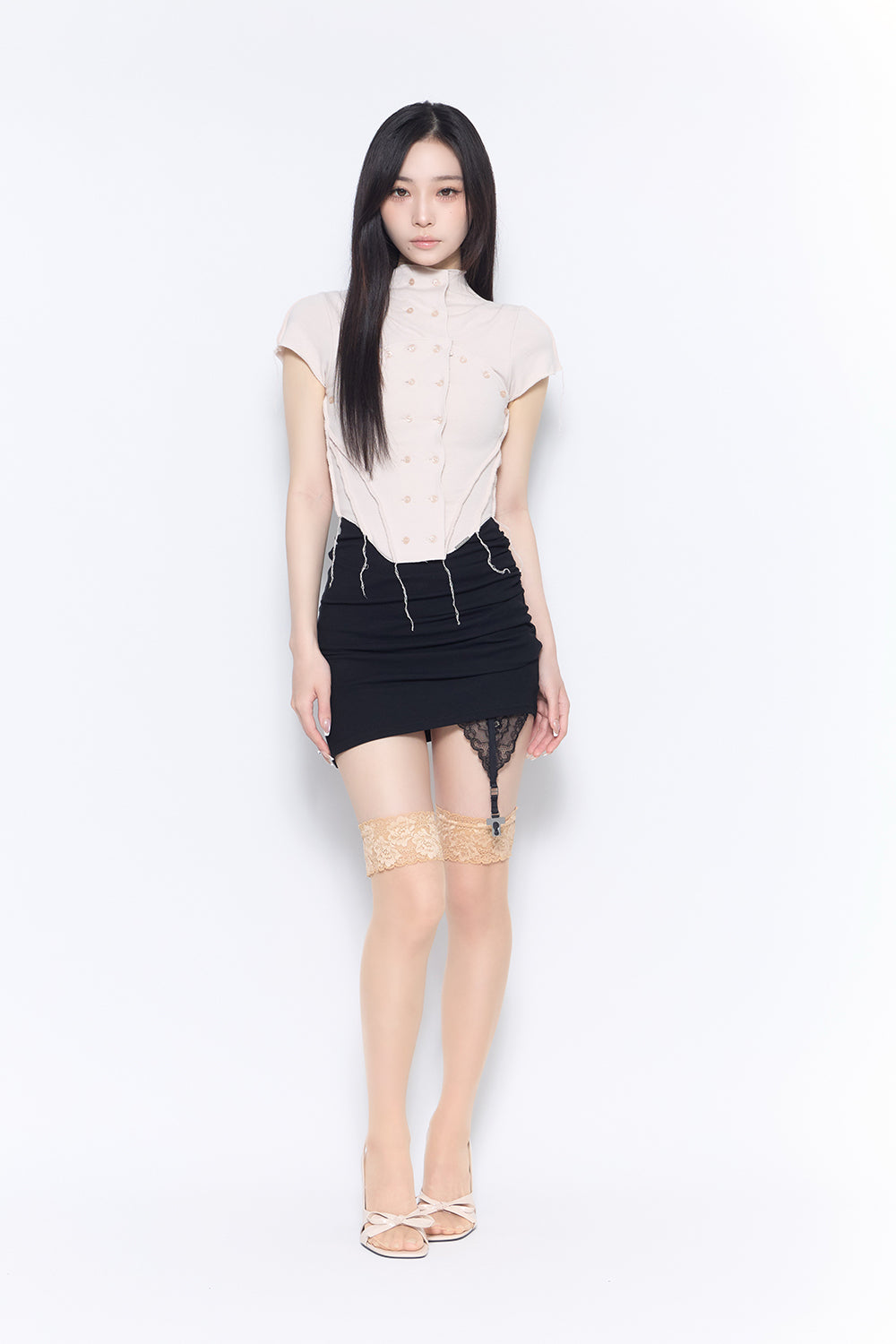 laced garter dress