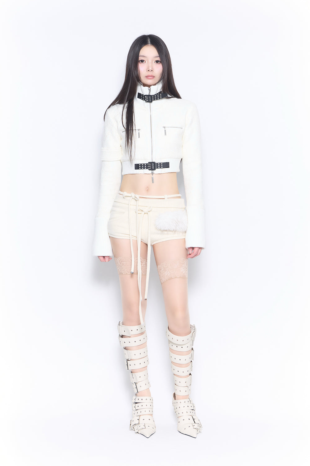 script knit shorts