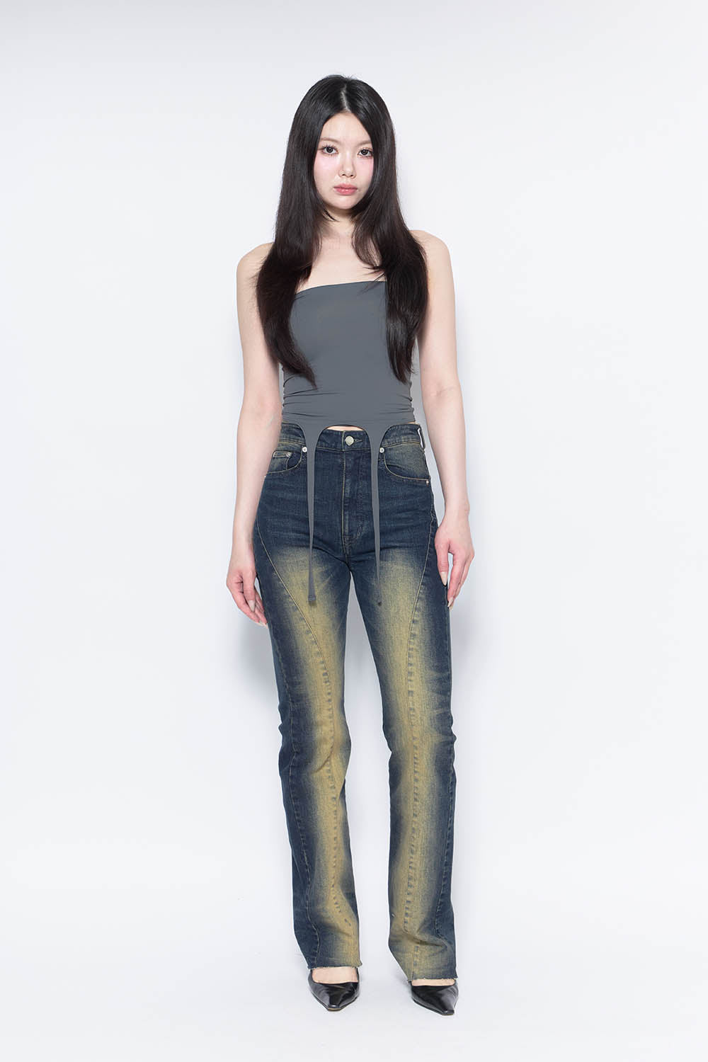 パンツ theredthread S flare denim basic THEREDTHREAD / ザレッドスレッド】S flare denim basic