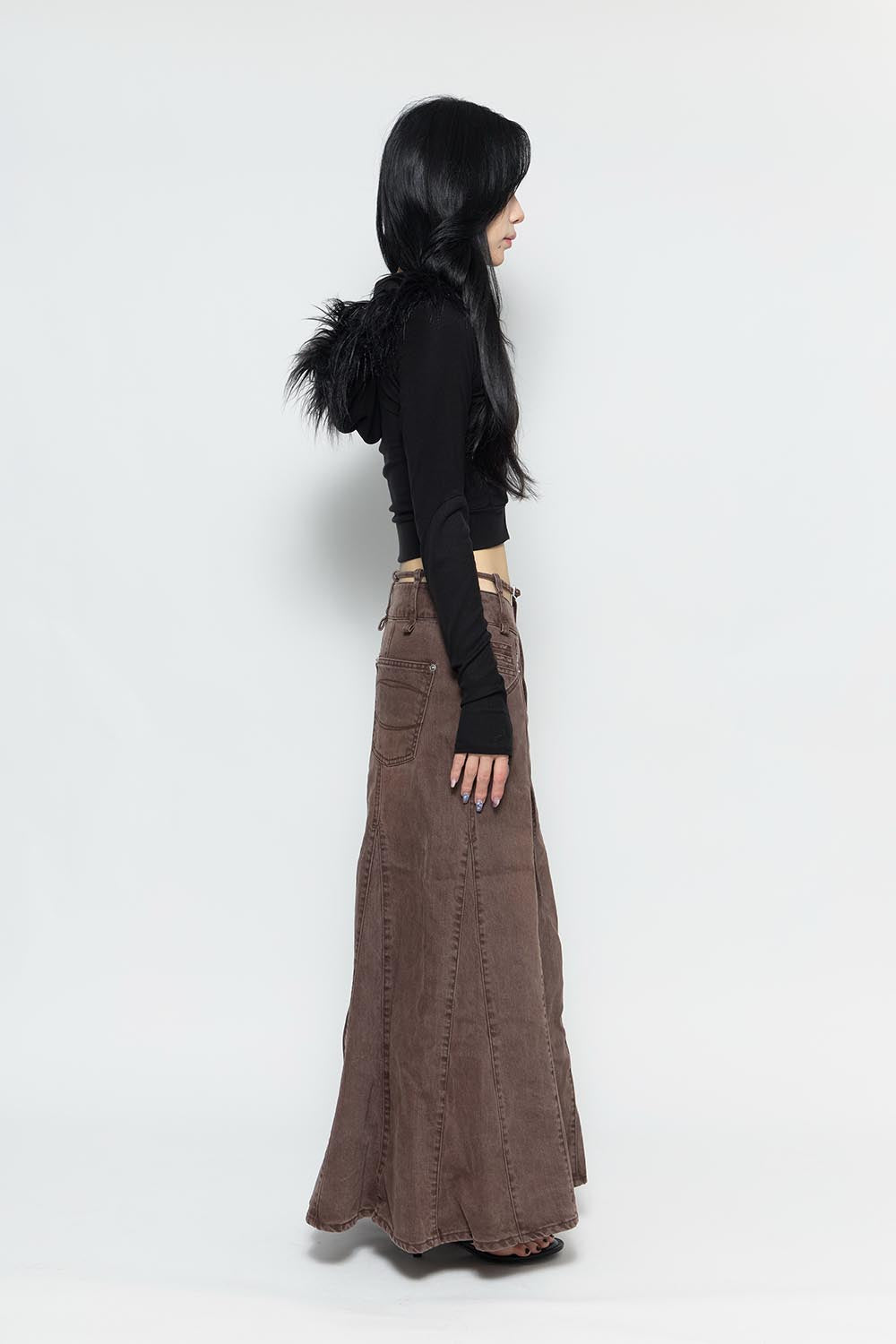 S tail skirt long