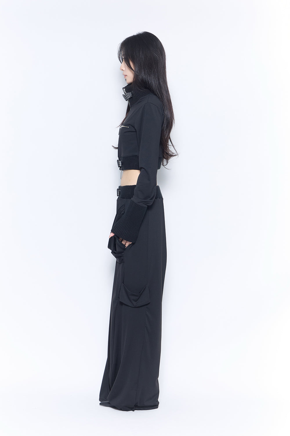 belted loose pants