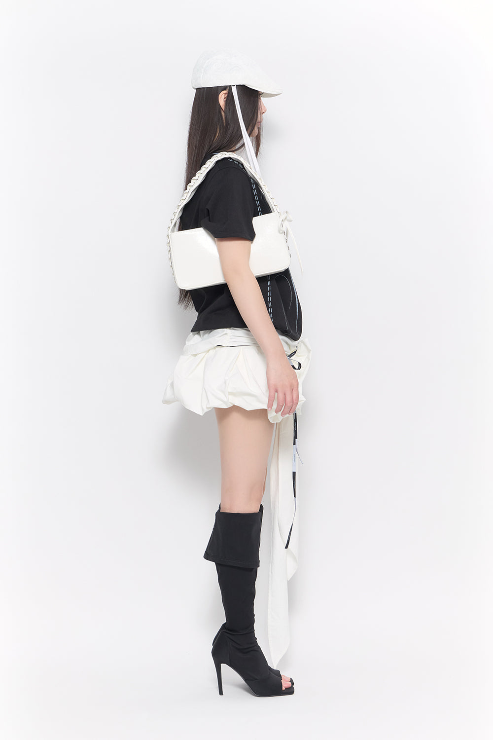 ワンピース theredthread draped balloon dress mini THEREDTHREAD / ザレッドスレッド】draped balloon dress mini