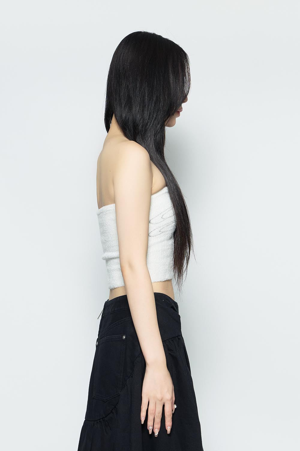 【即日発送可】S logo bare tops theredthread THEREDTHREAD / ザレッドスレッド】S logo fluffy bare tops