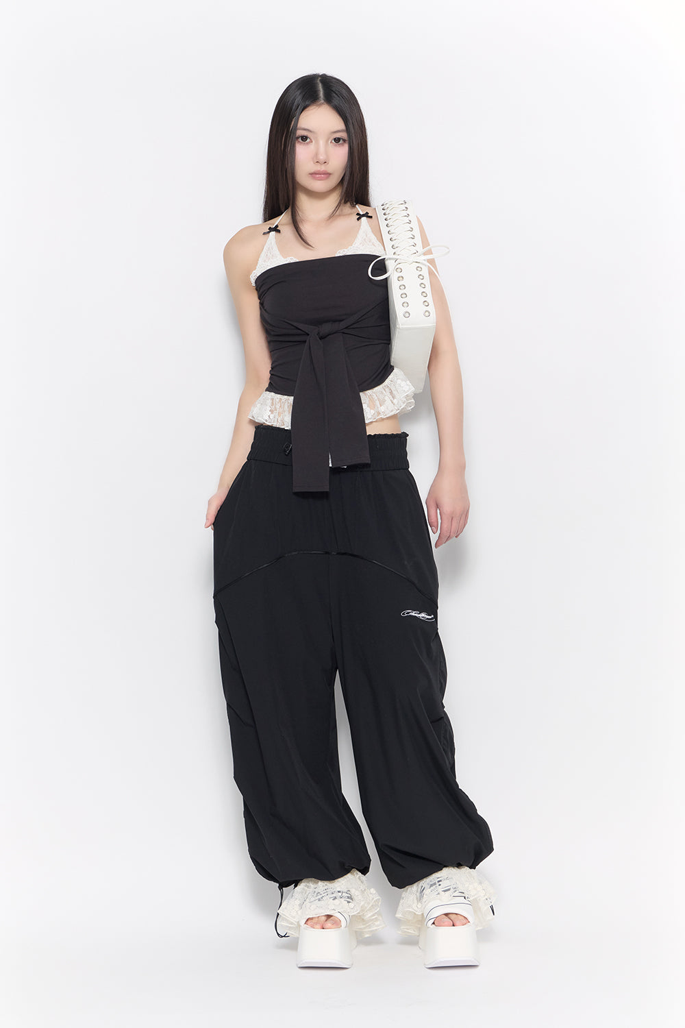 nylon jersey pants lace