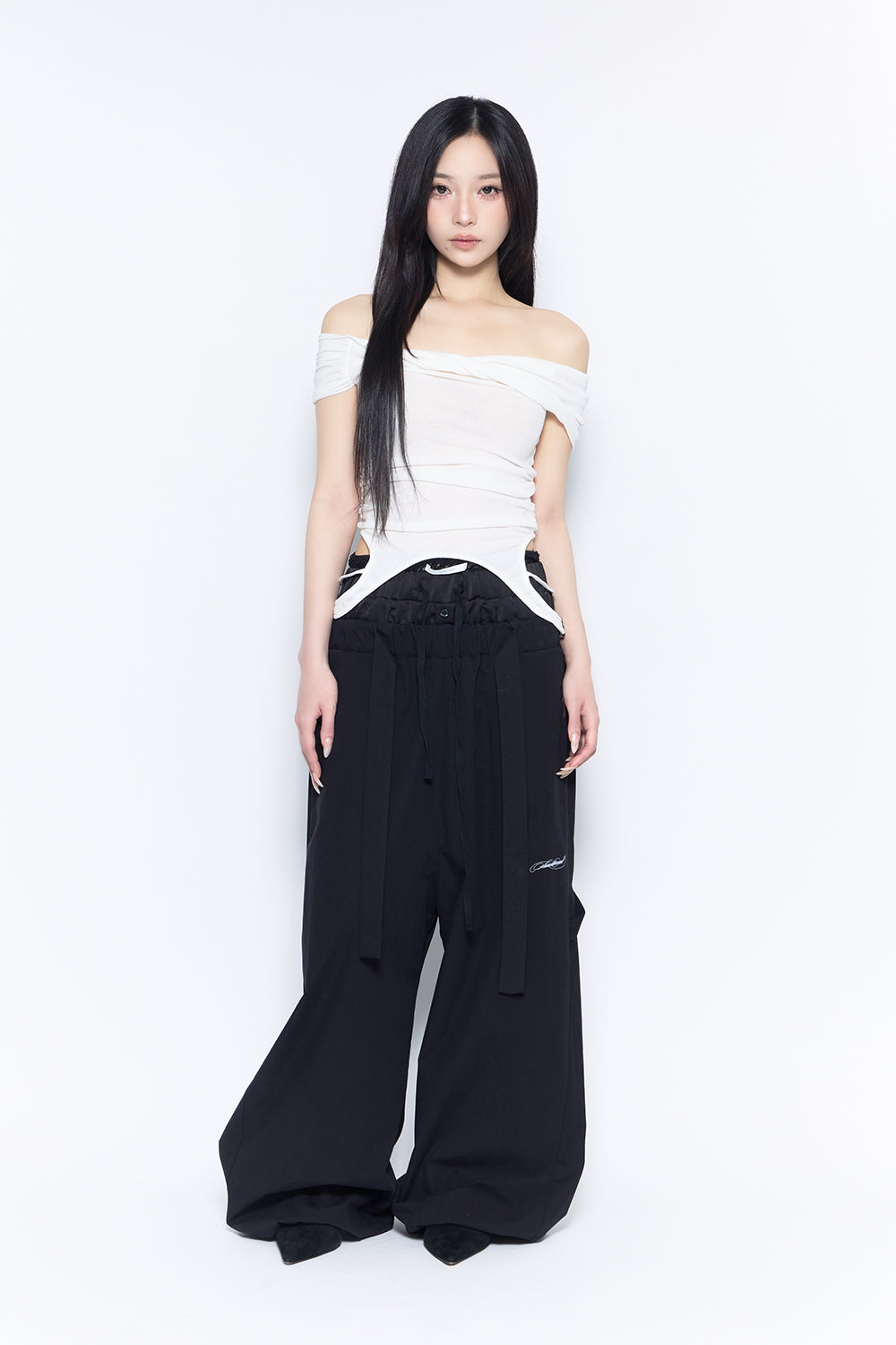 layered waist pants