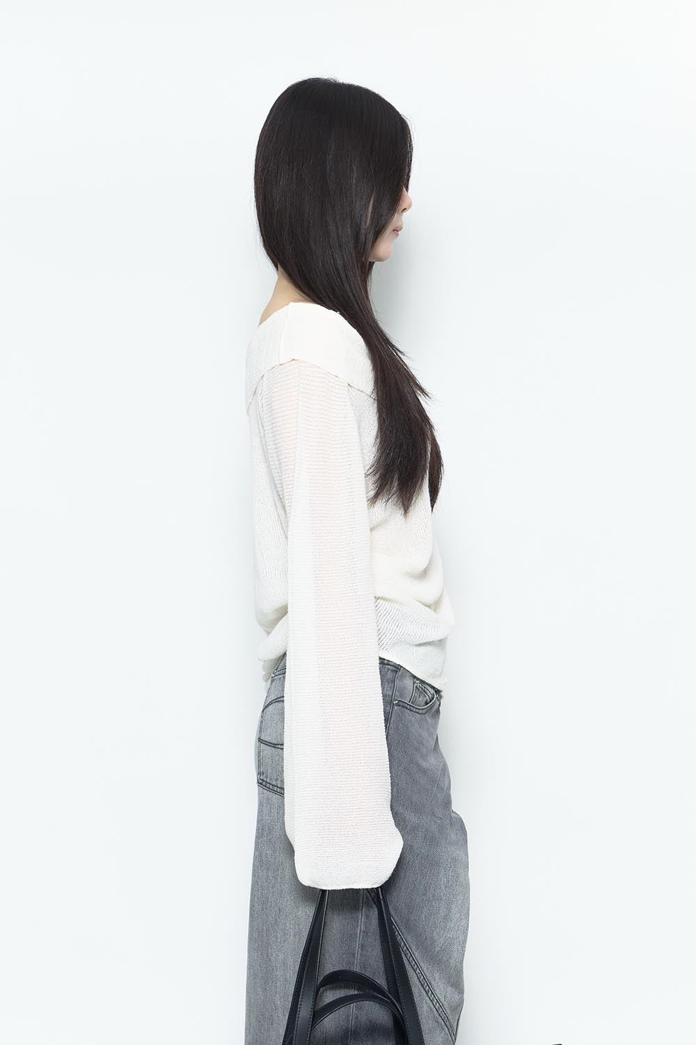 S loose off shoulder knit