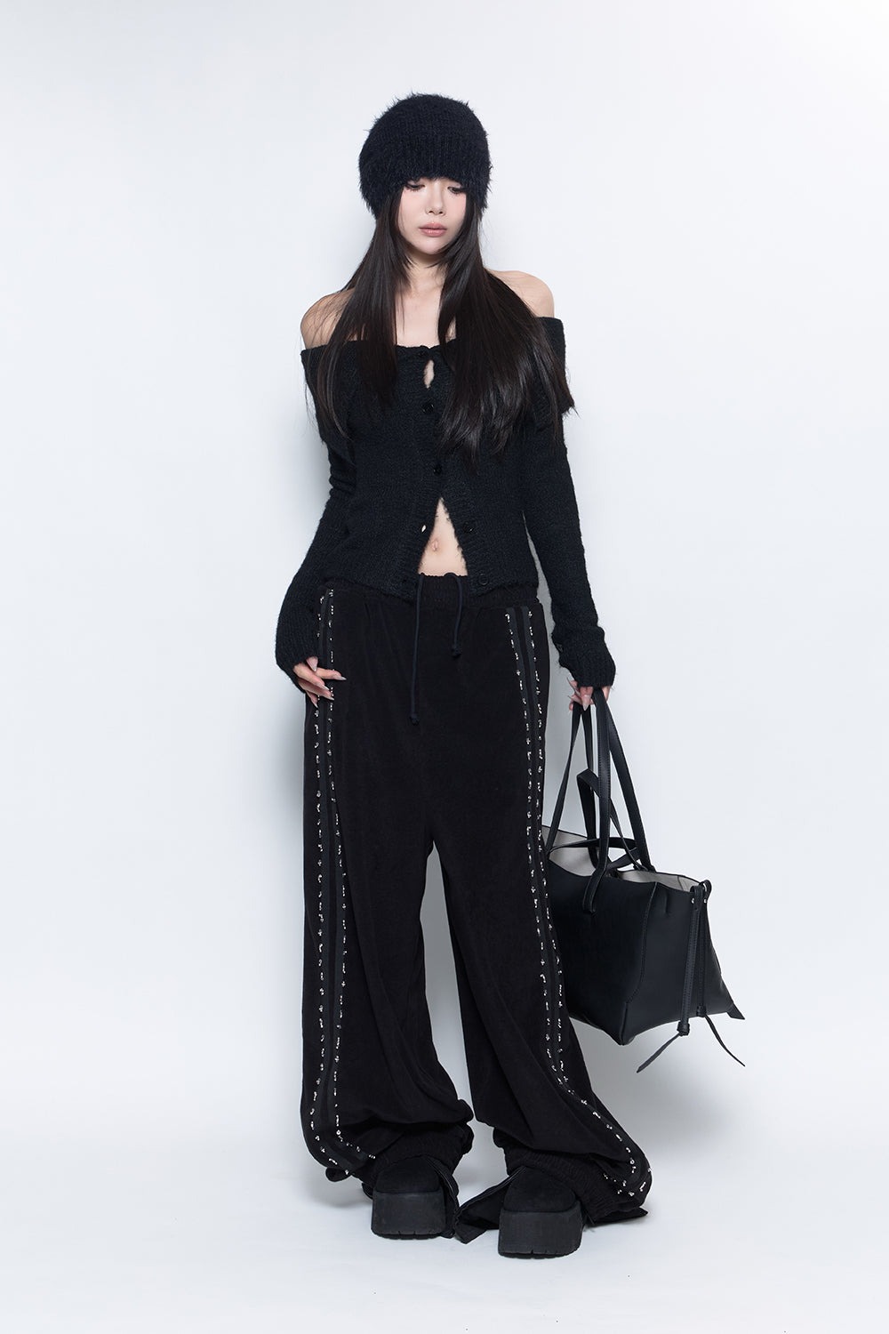 S beaded track pants