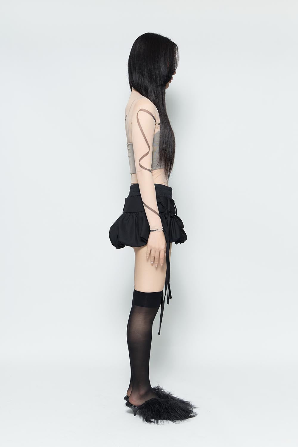 S layered balloon skirt