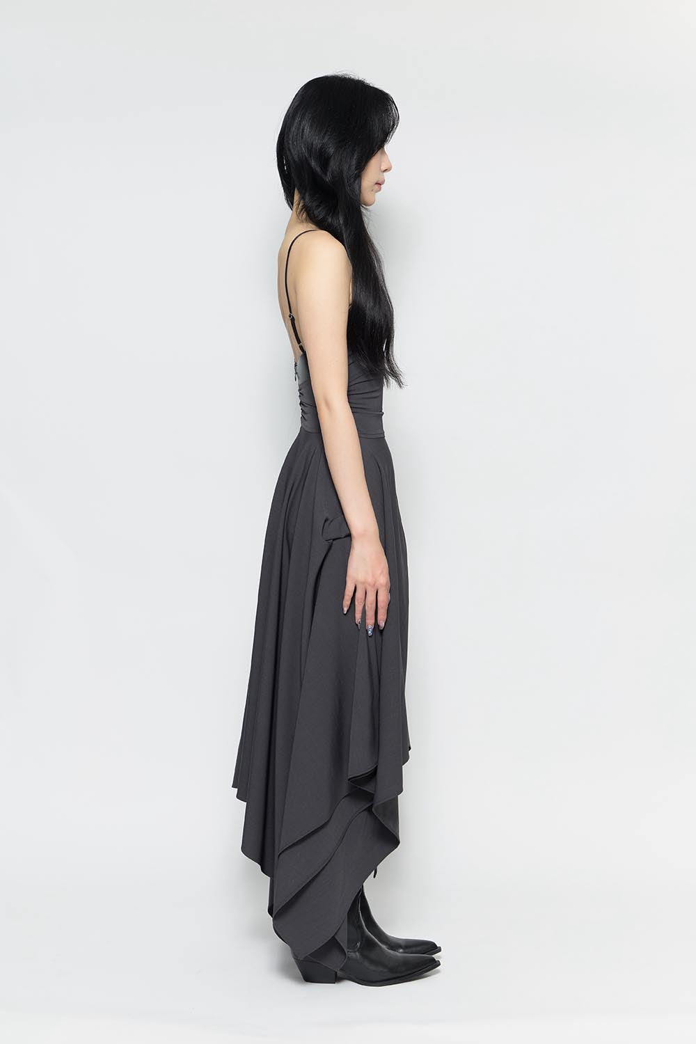 S asymmetry flow dress
