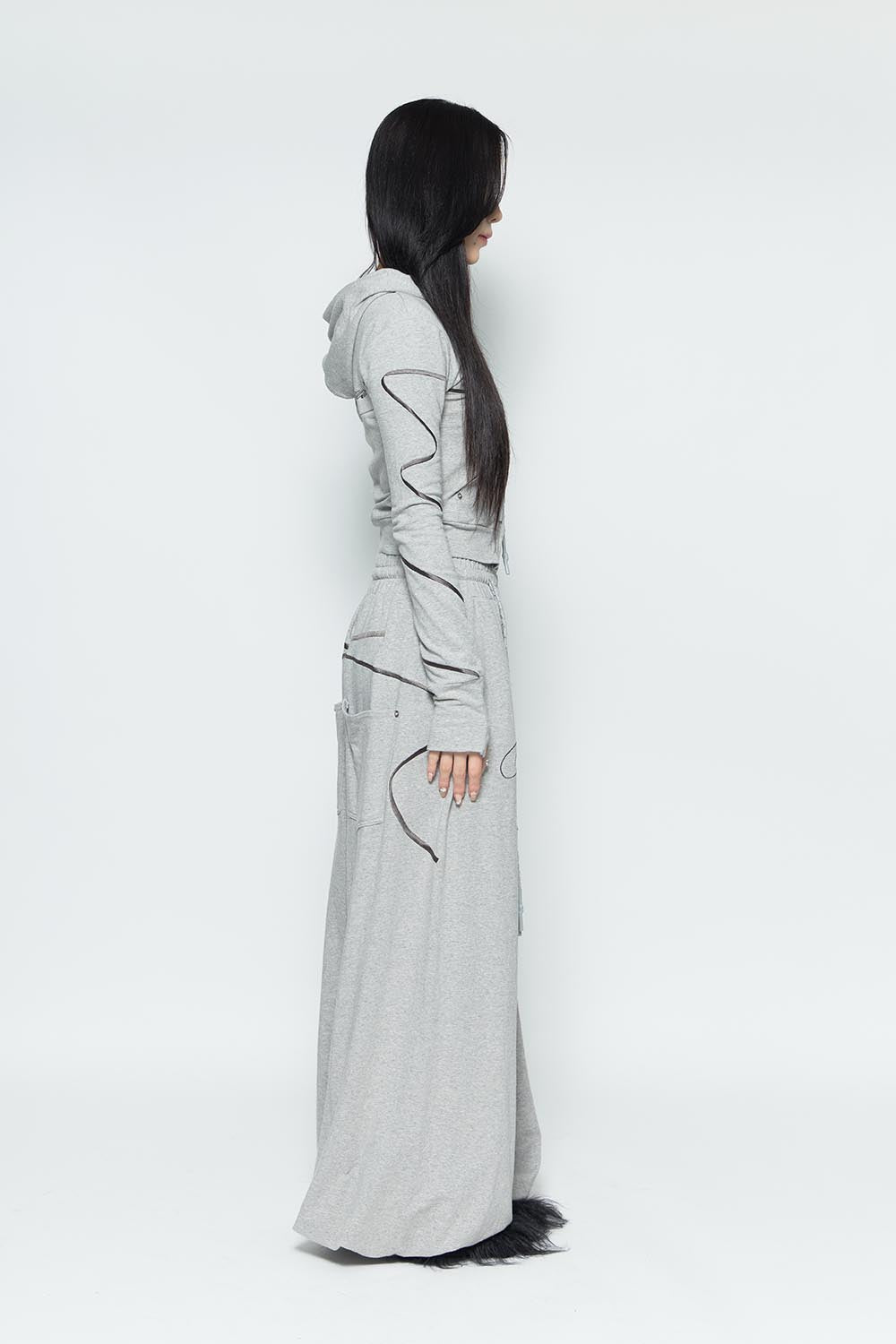 S embroidery ribbon pants