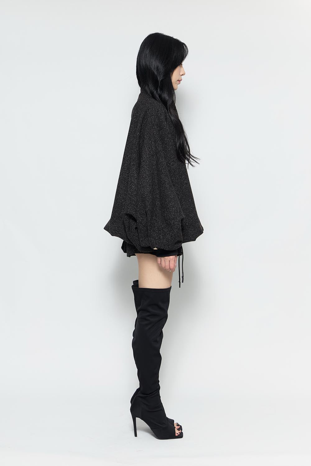 S tweed structure shorts