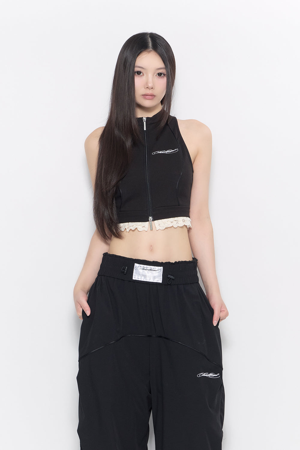 track jersey tops lace