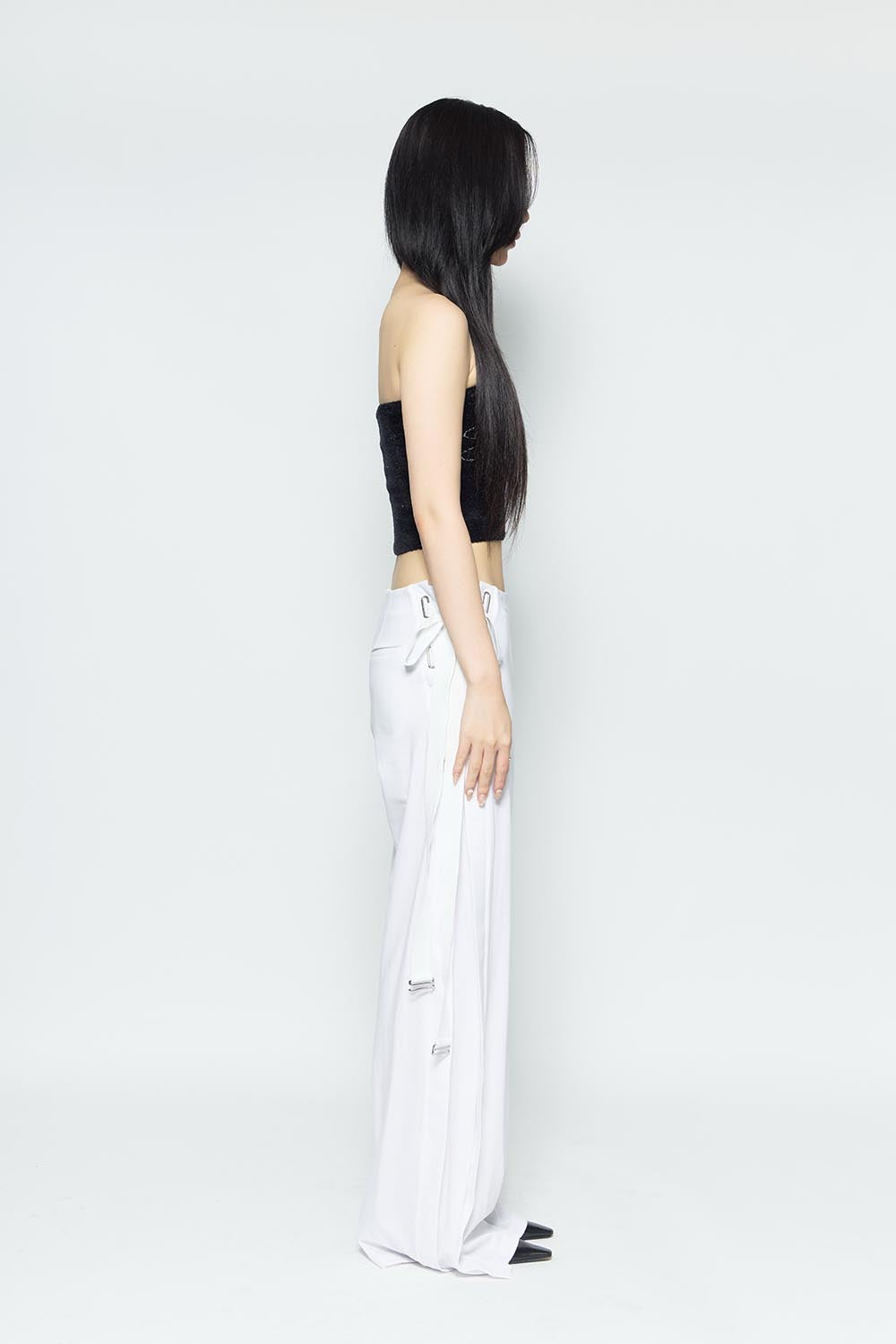 S loose fit contrast pants