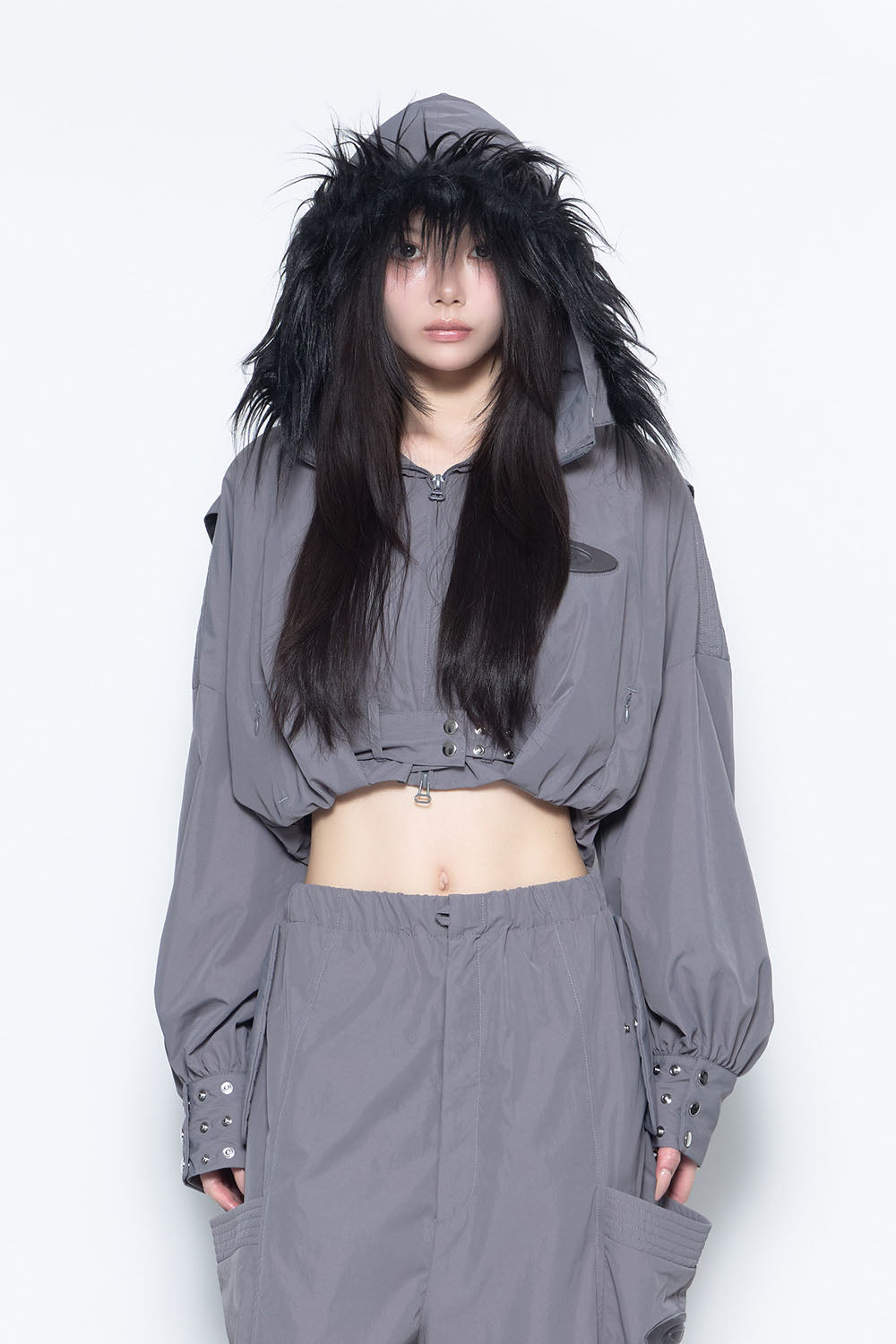 THEREDTHREAD / ザレッドスレッド】S eyelet nylon jacket